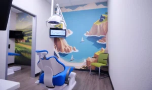 fun-patient-room-with-tv-aviator-pediatric-children's-dentistry-Watauga-TX